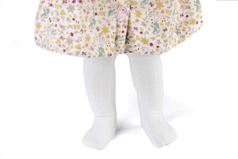 EPEIUS Baby Knee High Socks - Newborn Baby Girl Ruffle Socks,Seamless Baby Stockings,Cotton Rich Over the Knee Sox 0-6 Months,Black White Grey 3 Pack - Image 5